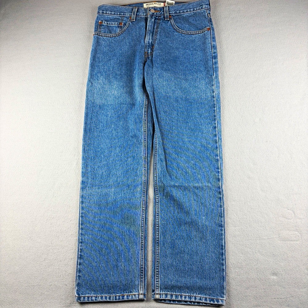 VGT Levi's 505 Regular Fit Jeans Medium Blue Men's 32x30 Straight Leg Y2K